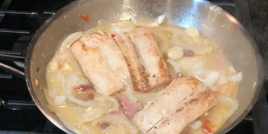 Pan Seared Mahi Mahi with Vidalia Onions Recipe - Sicilian Sea Salt