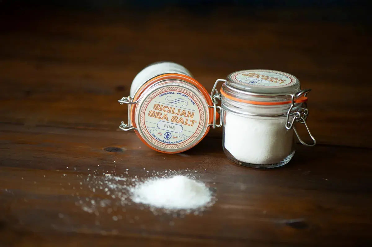 Hand-harvested coarse sea salt crystals mineral-rich unrefined natural