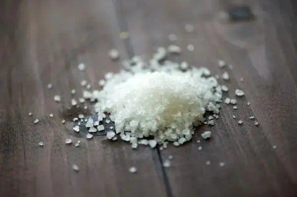 Hand-harvested coarse sea salt crystals mineral-rich unrefined natural