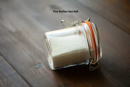 Sicilian Sea Salt Gift Set - 2 Jars of Gourmet Fine Grain Italian Salt
