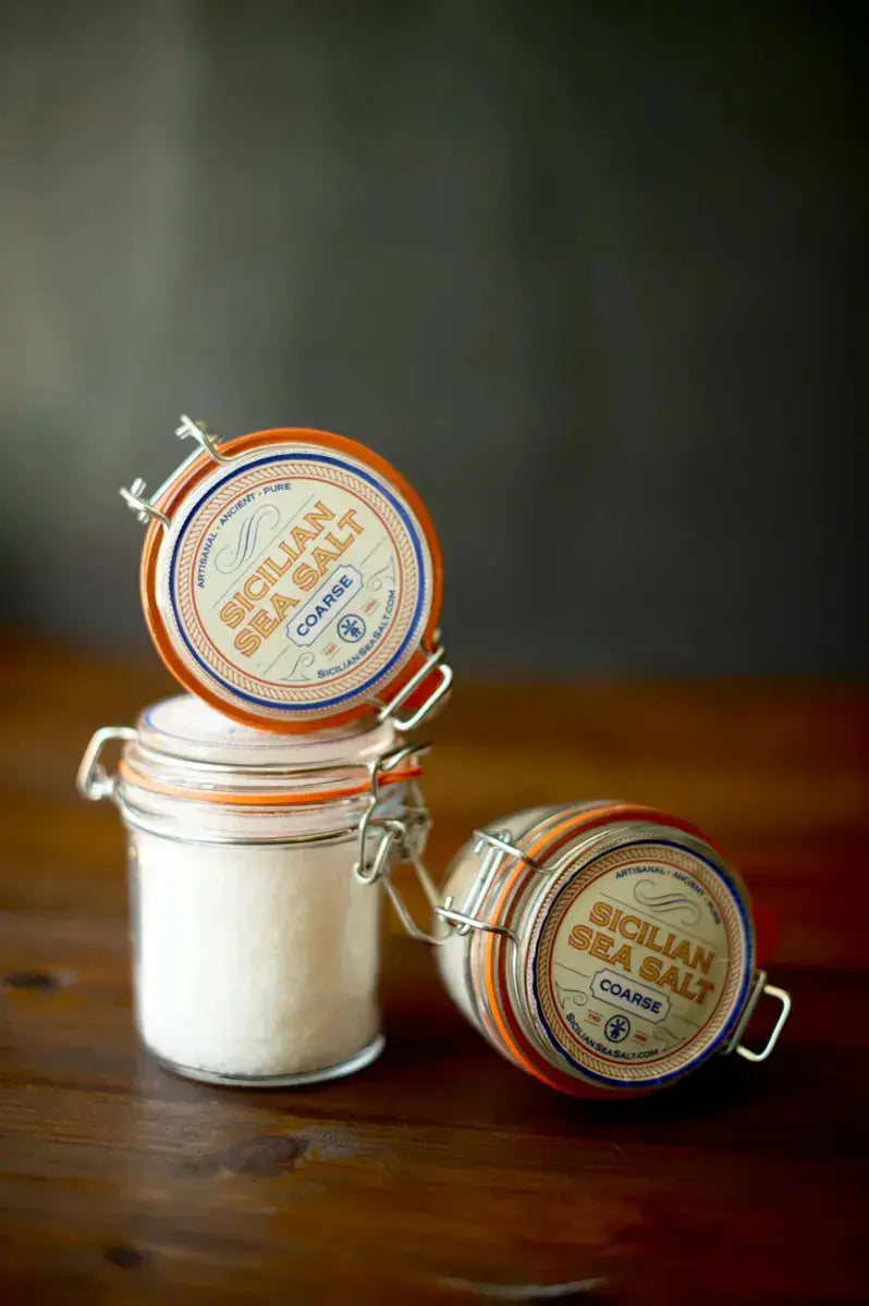 Gift Set - Gourmet Sea Salt -3 Jars - 3 Coarse Sicilian Sea Salt